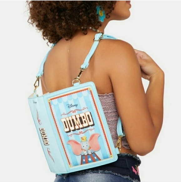 Loungefly Dumbo Storybook Convertible Backpack and Crossbody Bag - Picture 2 of 15